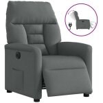Maison chic - fauteuil inclinable lectrique - chaise de relaxation - fauteuil relax gris fonc tissu ...