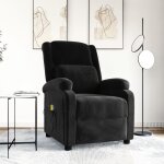 Maison chic - fauteuil de massage - chaise de relaxation - fauteuil relax noir velours 686797 Maison chic - fauteuil de massage - chaise de relaxation - fauteuil relax noir velours 686797
