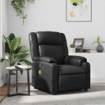 Maison chic - fauteuil de massage inclinable - chaise de relaxation - fauteuil relax noir similicuir ...