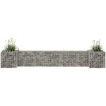 Maison chic - jardinire  gabion bac  gabion jardinire pour extrieur en h fil d'acier 260x40x40 cm ...