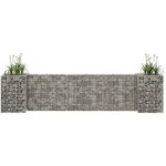 Maison chic - jardinire  gabion bac  gabion jardinire pour extrieur en h fil d'acier 260x40x60 cm ...