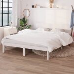 Maison chic - lit adulte - 160 x 200 cm, cadre de lit blanc bois de pin massif 160x200 cm pss71752 design ... Maison chic - lit adulte - 160 x 200 cm, cadre de lit blanc bois de pin massif 160x200 cm pss71752 design ...