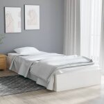Maison chic - lit adulte - 90 x 190 cm, cadre de lit blanc bois massif 90x190 cm simple pss68499 design ...