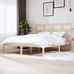 Maison chic - lit double - 160x200 cm, lit adulte et enfants, cadre de lit sans matelas bois massif fr437444 ...