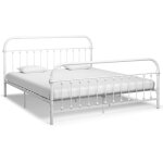 Maison chic - lit double - 180 x 200 cm, cadre de lit, lit adulte blanc métal 180 x 200 cm jkf475282 ... Maison chic - lit double - 180 x 200 cm, cadre de lit, lit adulte blanc métal 180 x 200 cm jkf475282 ...