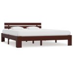 Maison chic - lit double - 180 x 200 cm, cadre de lit, lit adulte marron foncé bois de pin massif 180 ... Maison chic - lit double - 180 x 200 cm, cadre de lit, lit adulte marron foncé bois de pin massif 180 ...