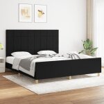 Maison chic - lit double - 180 x 200 cm, cadre de lit avec tête de lit, lit adulte noir 180 x 200 cm ... Maison chic - lit double - 180 x 200 cm, cadre de lit avec tête de lit, lit adulte noir 180 x 200 cm ...