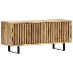 Maison chic - meuble tv, banc tv, armoire de rangement 90 x 30 x 40 cm bois de manguier massif lww74010 ...