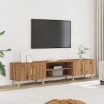 Maison chic - meuble tv - banc tv - meuble t�l� ch�ne artisanal 180x31, 5x40 cm bois d'ing�nierie 453640 ...