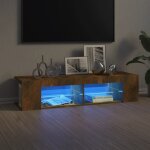 Maison chic - meuble tv avec led - banc tv - meuble télé avec lumière led chêne fumé 135x39x30 cm 492201 ... Maison chic - meuble tv avec led - banc tv - meuble télé avec lumière led chêne fumé 135x39x30 cm 492201 ...