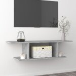 Maison chic - meuble tv mural, banc tv, armoire de rangement gris bton 103x30x26, 5 cm lww27726 design ...
