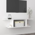 Maison chic - meuble tv mural - banc tv - meuble tl blanc 103x30x26, 5 cm 777410
