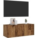 Maison chic - meuble tv mural - banc tv - meuble télé vieux bois 80x30x30 cm bois d'ingénierie 776308 ... Maison chic - meuble tv mural - banc tv - meuble télé vieux bois 80x30x30 cm bois d'ingénierie 776308 ...
