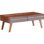 Maison chic - the living store table basse gris 110x50x40 cm bois massif - table basse - meuble tv - ... Maison chic - the living store table basse gris 110x50x40 cm bois massif - table basse - meuble tv - ...
