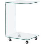 Maison chic - table basse - table salon - table d'appoint 45x40x63 cm verre tremp� 267241