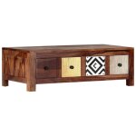 Maison chic - table basse - table salon - table d'appoint 90x50x30 cm bois massif 491364 Maison chic - table basse - table salon - table d'appoint 90x50x30 cm bois massif 491364
