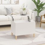 Maison chic - table basse - table salon - table d'appoint blanc 60x44, 5x45 cm bois d'ing�nierie 330305 ...