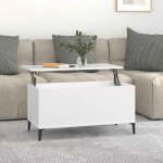Maison chic - table basse - table salon - table d'appoint blanc 90x44, 5x45 cm bois d'ing�nierie 591787 ...