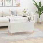 Maison chic - table basse - table salon - table d'appoint blanc brillant 90x44, 5x45 cm bois d'ing�nierie ...