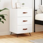 The living store table de chevet blanc 40x40x66 cm bois d'ingénierie - table de chevet - meuble de chambre ... The living store table de chevet blanc 40x40x66 cm bois d'ingénierie - table de chevet - meuble de chambre ...