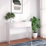 Table console table d'entrée table d'appoint bout de canapé pour couloir, entrée, salon blanc 100x35x76, ... Table console table d'entrée table d'appoint bout de canapé pour couloir, entrée, salon blanc 100x35x76, ...