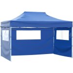 Tente de rception, belvdre barnum pliable, tonnelle et pergola de jardin avec 3 parois 3 x 4, 5 m ...