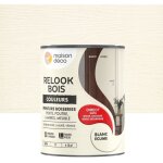 Maison deco peinture relook bois maison deco, blanc ecume satine, 1 l