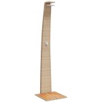 Maison exclusive - douche d'ext�rieur beige 55x60x224cm r�sine tress�e bois acacia