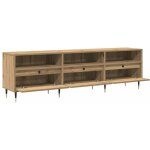 Maison exclusive - meuble tv ch�ne artisanal 150 x 30 x 45 cm bois d'ing�nierie