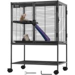 Maison mobile en metal de 34 pouces pour furets, habitat spacieux a deux niveaux, rampes et plateau inclus, ... Maison mobile en metal de 34 pouces pour furets, habitat spacieux a deux niveaux, rampes et plateau inclus, ...