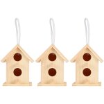 Maison d'oiseau en bois, 3 pi�ces, ornement innovant pour l'ext�rieur, cage de nidification, d�coration ...
