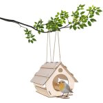 Maison d'oiseaux, cabane en bois pour oiseaux, mini nichoir, abri pour vos amis � plumes, 16 x 10 x 13cm ...