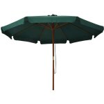 Maison exclusive - parasol d'ext�rieur avec m�t en bois 330 cm vert