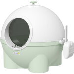 Pawhut - maison de toilette pour chat design boule - porte battante, couvercle amovible, pelle - pp vert ... Pawhut - maison de toilette pour chat design boule - porte battante, couvercle amovible, pelle - pp vert ...