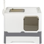 Haloyo - maison de toilette chat, meuble litire chat, wc toilettes pour chats, bac  litire avec pelle, ...