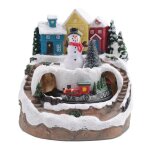Les maisons de village no�l d�finissent des figurines d'affichage train rotatif led allument la d�coration ...