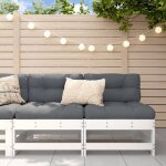 Maisonchic - lot de 2 canap�s centraux de jardin, salon de jardin, banquette de jardin blanc bois de ...
