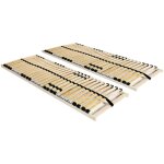 Maisonchic - 2 pcs sommiers  lattes de lit, sommier pour adulte et enfant avec 28 lattes 7 zones 80x200 ...