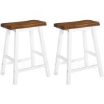 Maisonchic - lot de 2 tabourets de bar, tabourets hauts, tabourets de cuisine bois massif pwfn93511 design ...