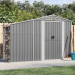 Maisonchic - abri de jardin, cabane de jardin gris 277x93x179 cm acier galvanisé poe5681 design in Maisonchic - abri de jardin, cabane de jardin gris 277x93x179 cm acier galvanisé poe5681 design in