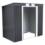 Maisonchic - abri de jardin en t�le galvanis�e cabane de rangement � outils porte double 2 a�rations, ...