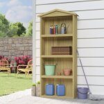 Maisonchic - abri  outils de jardin, cabane de jardin, abri de stockage 87x33x222 cm bois de pin imprgn ...