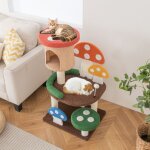 Maisonchic - arbre à chat, maison à chat 102cm champignon boule à ressort avec griffoir et condo multicolore ... Maisonchic - arbre à chat, maison à chat 102cm champignon boule à ressort avec griffoir et condo multicolore ...