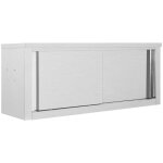 Armoire murale de cuisine avec portes coulissantes, meuble rangement de cuisine 120x40x50 cm inox - asaf42879 ...