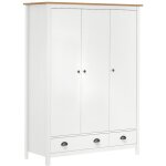 Maisonchic - armoire penderie, porte - vtements, garde - robe  3 portes hill blanc 127x50x170 cm bois ...
