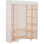 Armoire penderie, porte - v�tements, garde - robe blanc 135 x 40 x 170 cm tissu pewv83866 design in