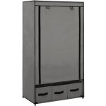 Maisonchic - armoire penderie, porte - v�tements, garde - robe gris 87 x 49 x 159 cm tissu pewv66934 ...
