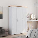 Armoire penderie, porte - vtements, garde - robependerie 3 portes blanc 118x50x171, 5cm pin assortiment ...