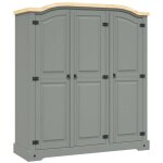 Armoire penderie, porte - v�tements, garde - robependerie avec 3 portes gamme corona pin mexicain gris ...
