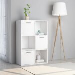Maisonchic - armoire de rangement, biblioth�que, meublere de rangement blanc 60x29, 5x90 cm bois d'ing�nierie ...